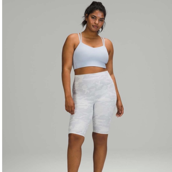 Lululemon Wunder Under Short 10" *Ribbed Incognito Camo Jacquard Alpine White St - Picture 1 of 9